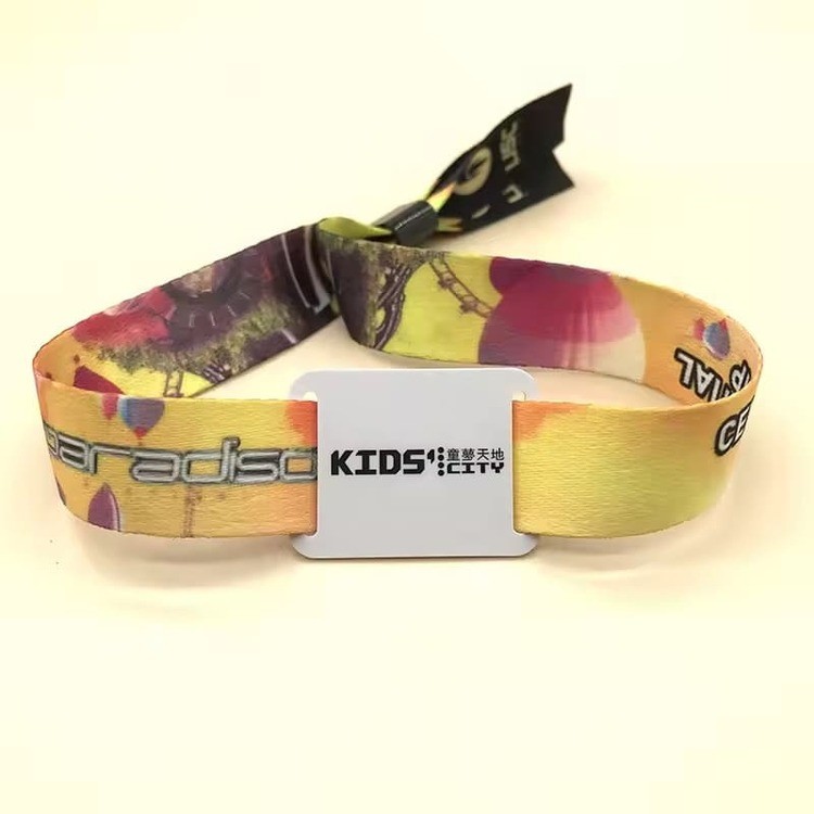 Pulseras tejidas desechables NTAG 213 RFID 13,56 Mhz NFC para eventos