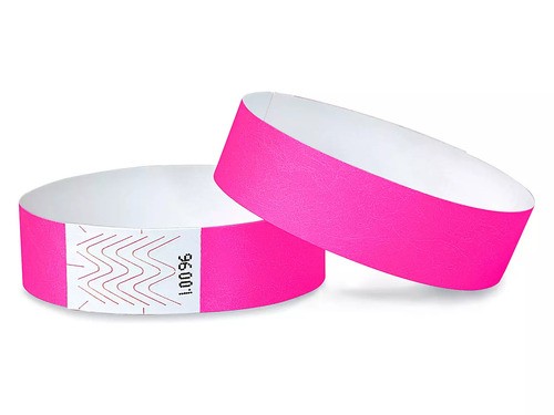 Pulsera desechable Tyvek RFID con logotipo personalizado, resistente al agua, para festivales y fiestas.