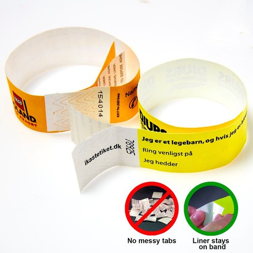 Pulsera desechable Tyvek RFID con logotipo personalizado, resistente al agua, para festivales y fiestas.