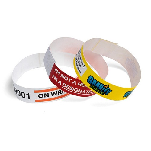 Pulsera desechable Tyvek RFID con logotipo personalizado, resistente al agua, para festivales y fiestas.