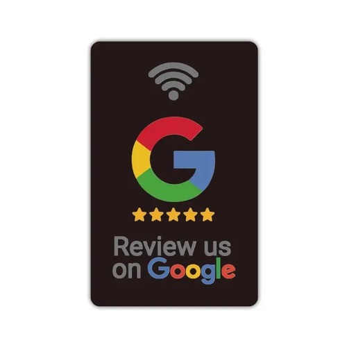 Tarjeta RFID PVC programable personalizada para redes sociales, NFC, reseñas de Google