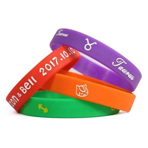 Nuevas pulseras de silicona grabadas Pulseras de silicona personalizadas