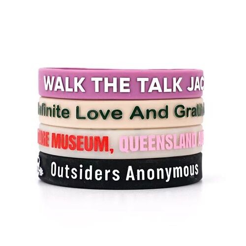 Nuevas pulseras de silicona grabadas Pulseras de silicona personalizadas