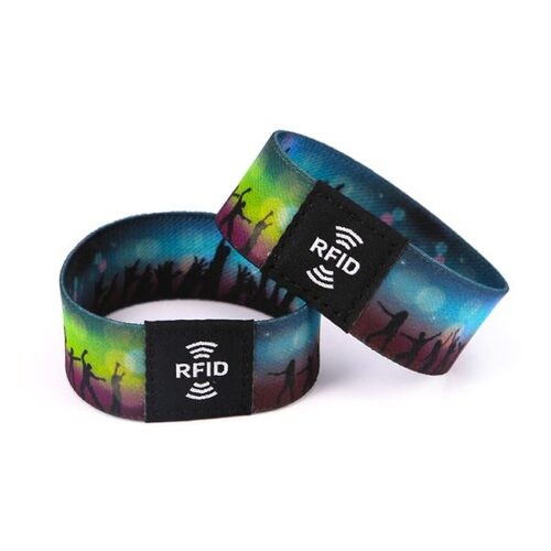 Pulsera elástica RFID personalizada Pulsera elástica de poliéster RFID personalizada