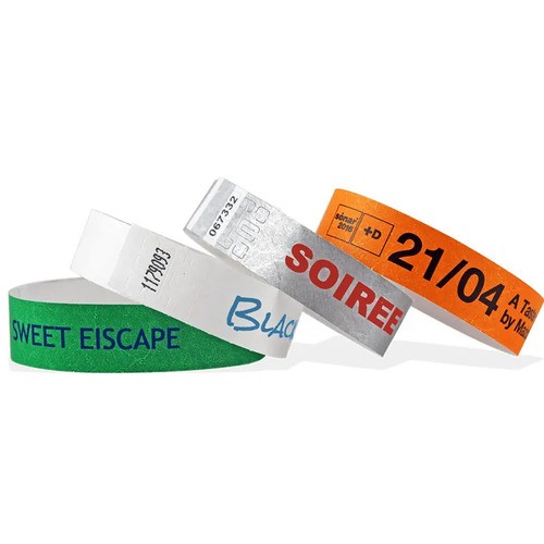 Pulseras Tyvek con impresión personalizada y RFID para parques de atracciones