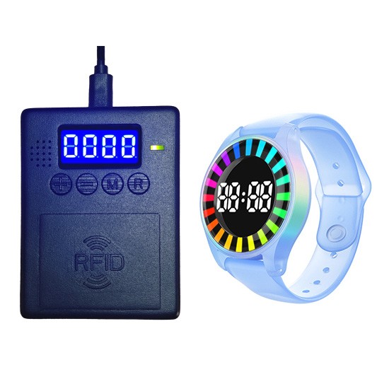 Pulseras vibratorias con recordatorio de cuenta regresiva RFID para eventos en interiores