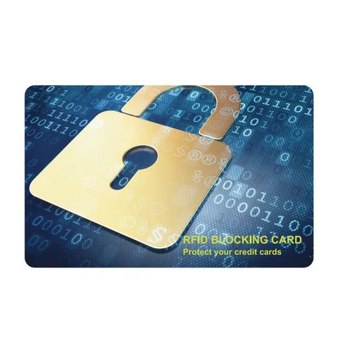 Tarjeta de bloqueo RFID antirrobo con impresión personalizada y número de serie