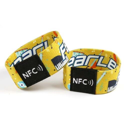Pulsera RFID elástica programable, impermeable y con logotipo personalizado
