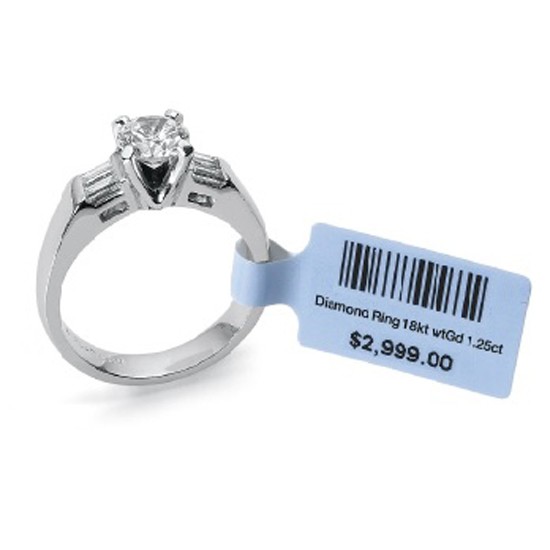 Etiqueta RFID antirrobo UHF con impresión personalizada para la gestión de joyas