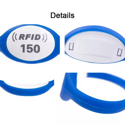 Pulsera NFC programable, impermeable y reutilizable de silicona RFID para control de acceso.