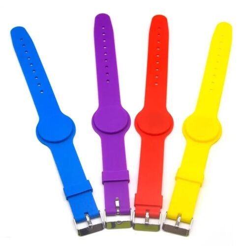 Pulsera de silicona ajustable, personalizada, impermeable, de 13,56 MHz, para entradas de eventos.