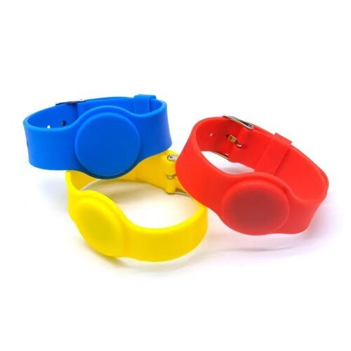 Pulsera de silicona ajustable, personalizada, impermeable, de 13,56 MHz, para entradas de eventos.