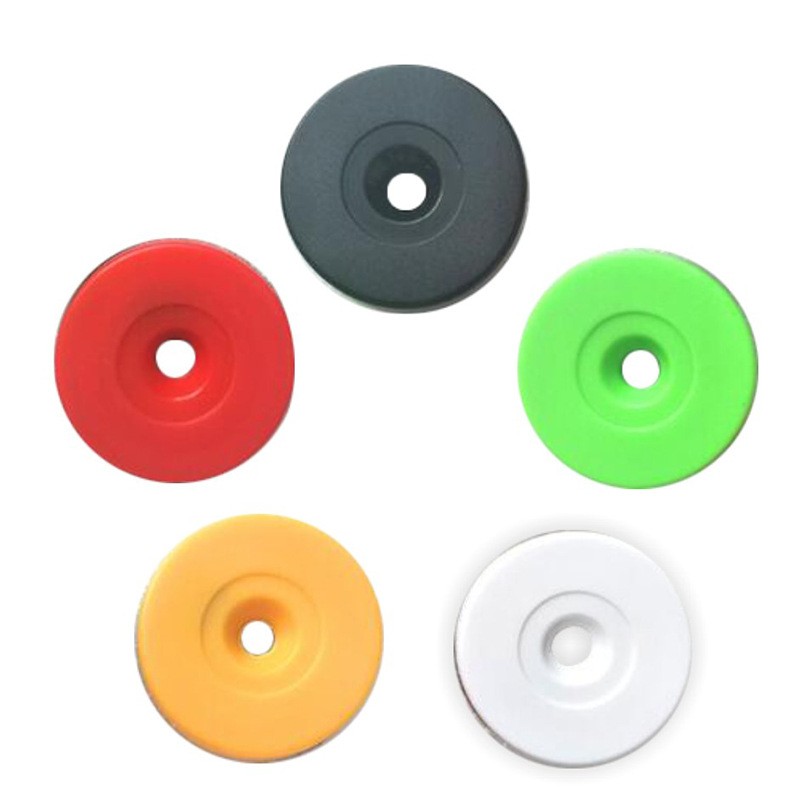 Etiqueta RFID para sistema de rondas de seguridad ABS de 13,56 MHz con orificio para tornillo.