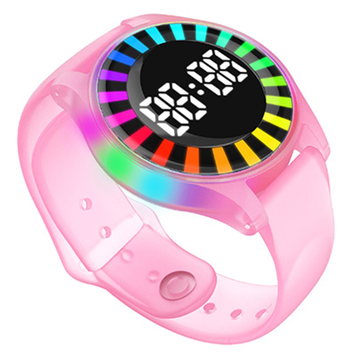 Pulseras y brazaletes LED recargables con control del tiempo y luces intermitentes para parques de trampolines.