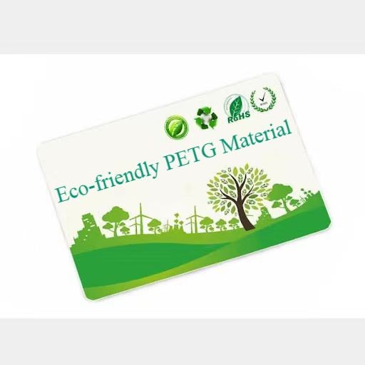 Tarjeta de plástico PETG biodegradable con logotipo personalizado RFID ecológica