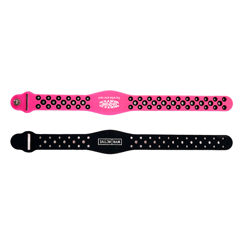 Pulsera NFC de silicona RFID de dos colores personalizada para eventos y control de acceso