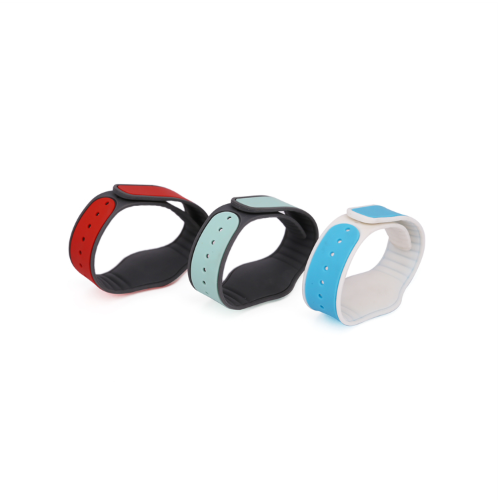 Pulsera RFID de silicona personalizada de dos tonos para control de acceso a parques de atracciones