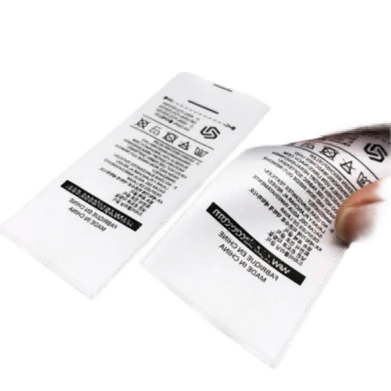 RFID woven fabric label sewn into garment clothing tag soft textile