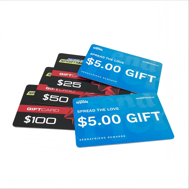 PVC Gift Cards with Scratch Off PIN Panel