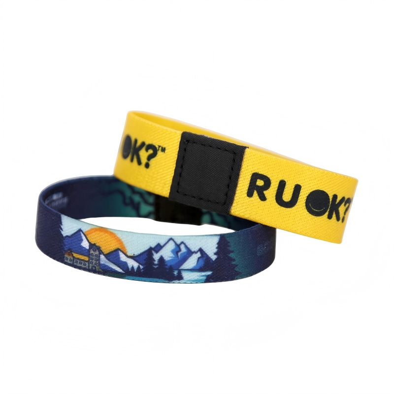 Custom RFID elastic wristband with full color sublimation printing