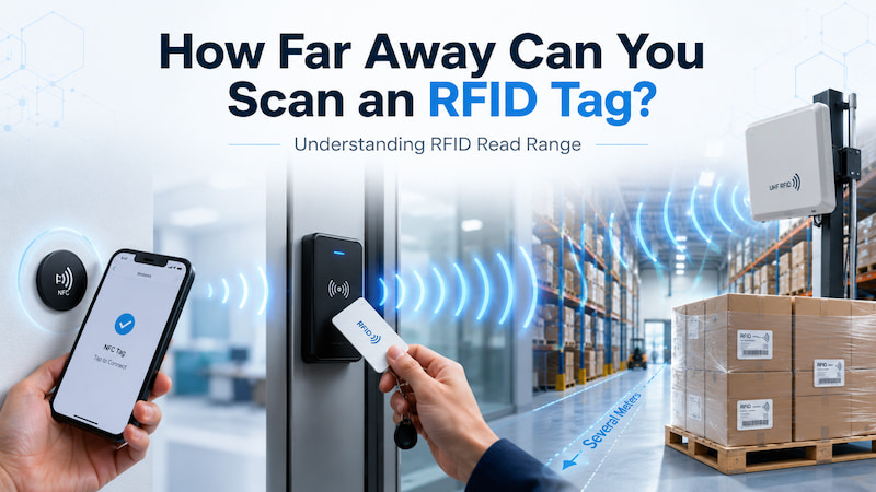 ¿A qué distancia se puede escanear una etiqueta RFID?