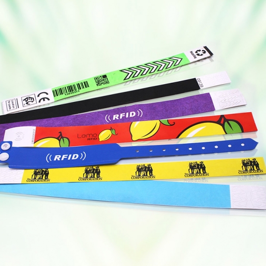 Colorful Advertising Tyvek RFID Wristband