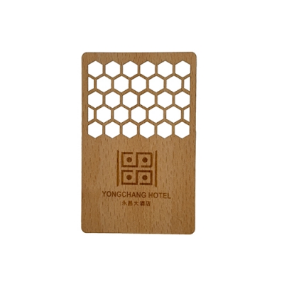 Tarjeta llave de hotel RFID de madera de bambú