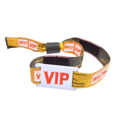 Pulsera tejida con tarjeta de PVC RFID
