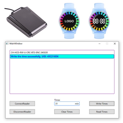 Pulseras de vibración con recordatorio de tiempo de cuenta regresiva RFID