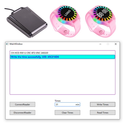 Pulsera recordatoria de cuenta regresiva vibratoria RFID