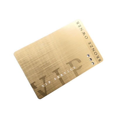 Tarjeta RFID cepillada de color metálico